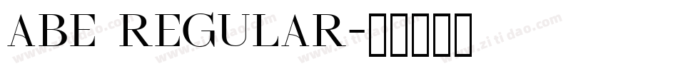 Abe Regular字体转换